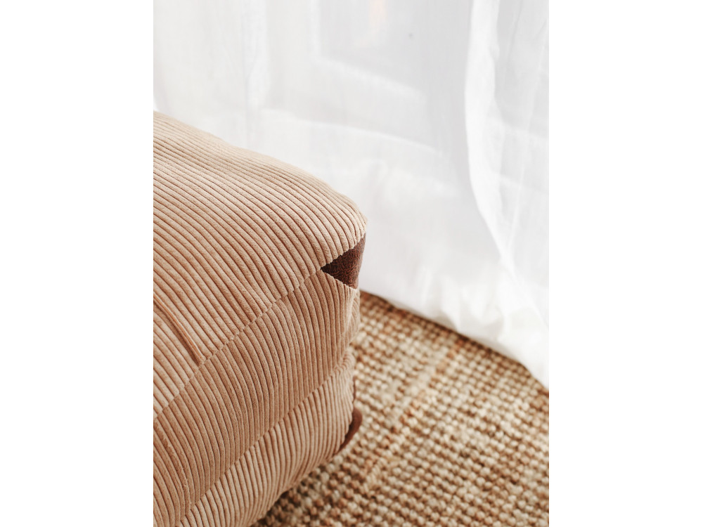 Cadeirão-cama em tecido "Fold" - 80 x 60 x 70 cm - Castanho