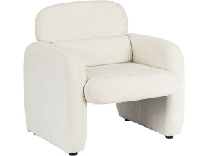 Espreguiçadeira "Cozmo" em tecido mosqueado - 78 x 79 x 77 cm - Creme