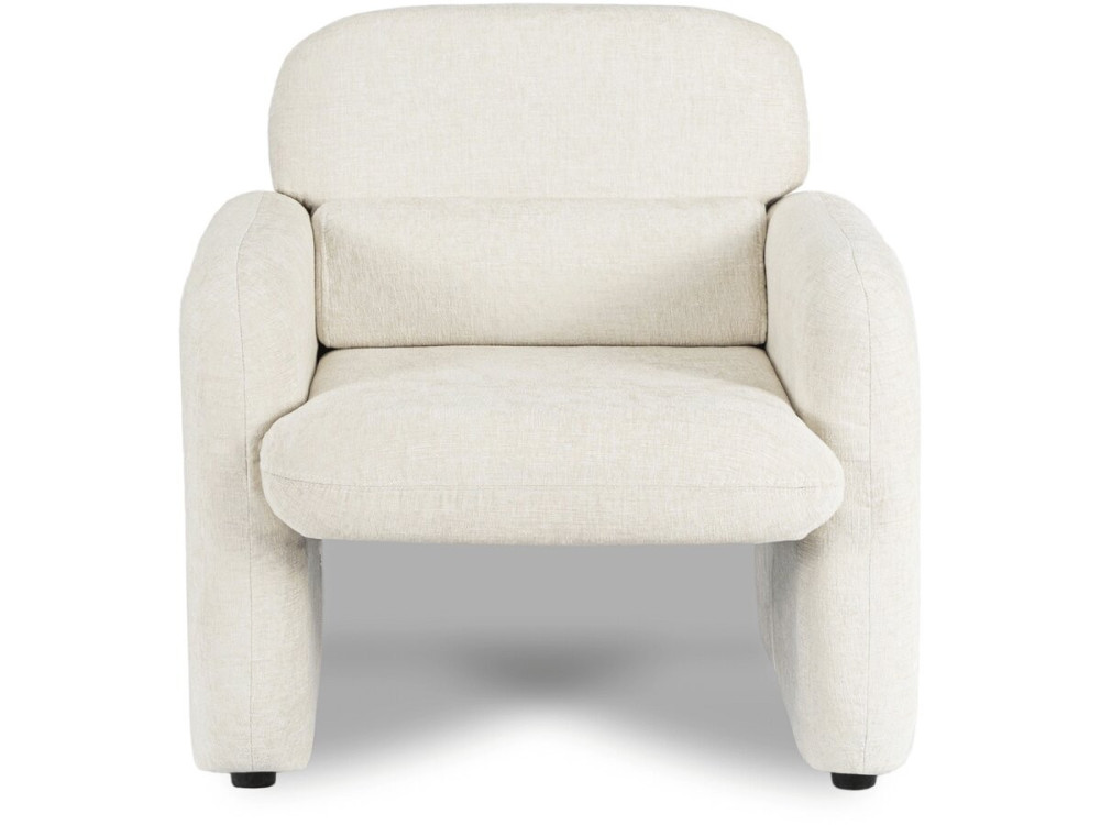 Espreguiçadeira "Cozmo" em tecido mosqueado - 78 x 79 x 77 cm - Creme