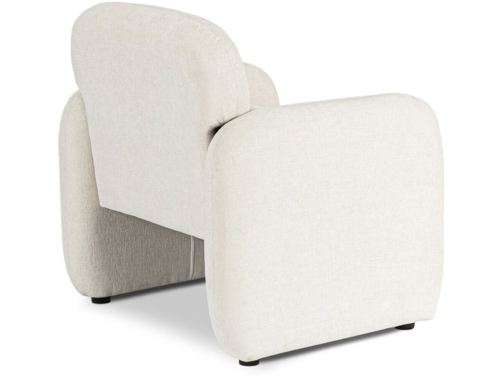 Espreguiçadeira "Cozmo" em tecido mosqueado - 78 x 79 x 77 cm - Creme
