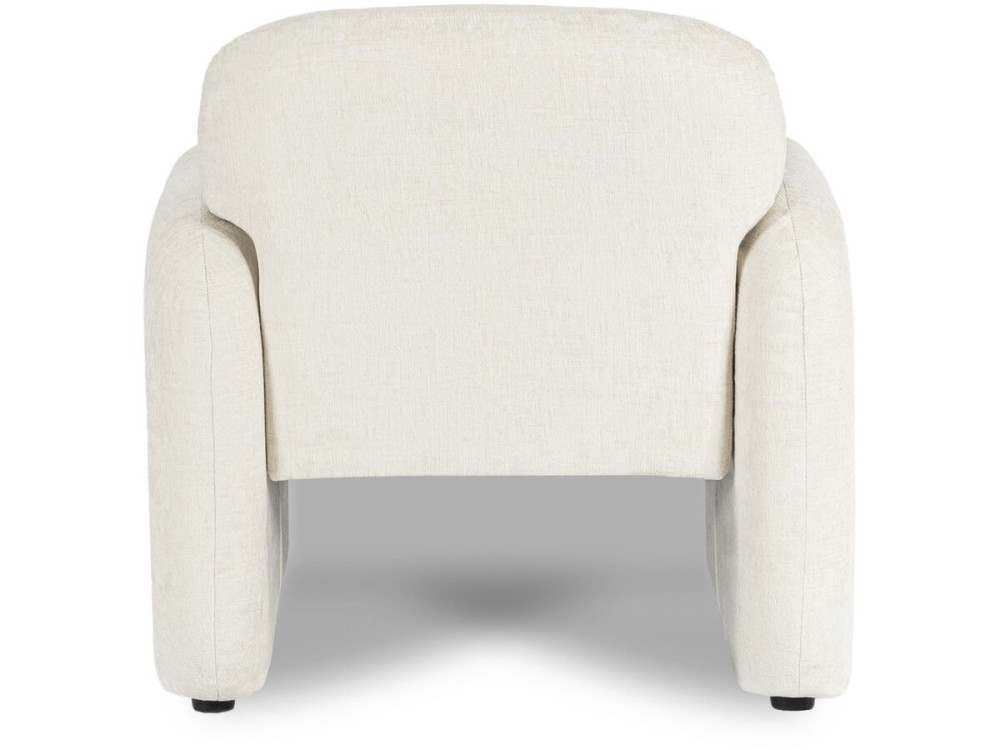 Espreguiçadeira "Cozmo" em tecido mosqueado - 78 x 79 x 77 cm - Creme