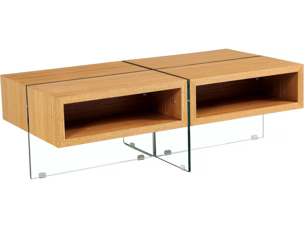 Mesa de centro "Milano" - 120 x 60 x 40 cm - Acabamento carvalho