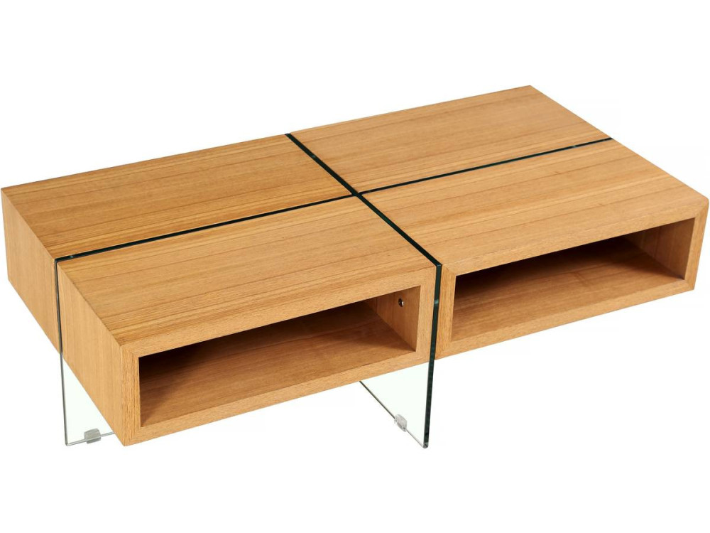 Mesa de centro "Milano" - 120 x 60 x 40 cm - Acabamento carvalho