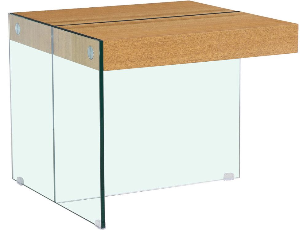 Mesa de centro "Agrigento" - 60 x 60 x 50 cm - Acabamento carvalho