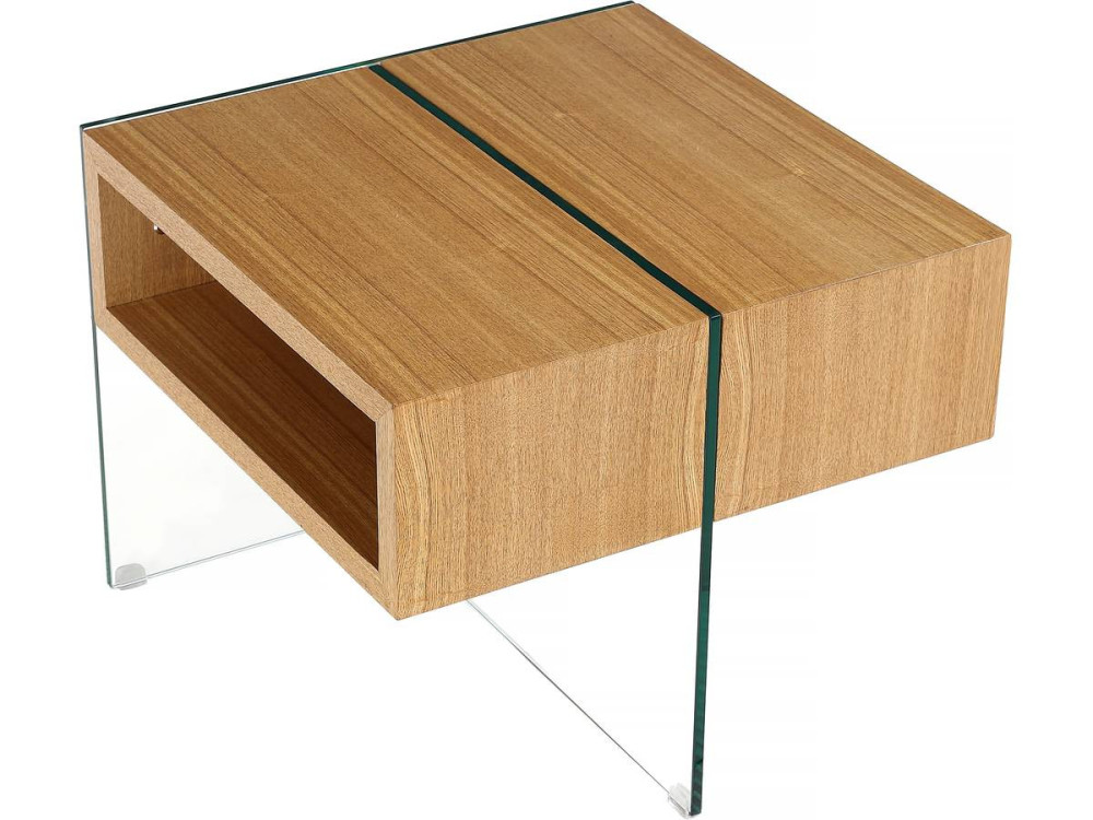 Mesa de centro "Venezia" - 60 x 60 x 50 cm - Acabamento carvalho