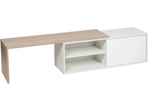 Mesa de centro "Melinda" - Branco/Carvalho