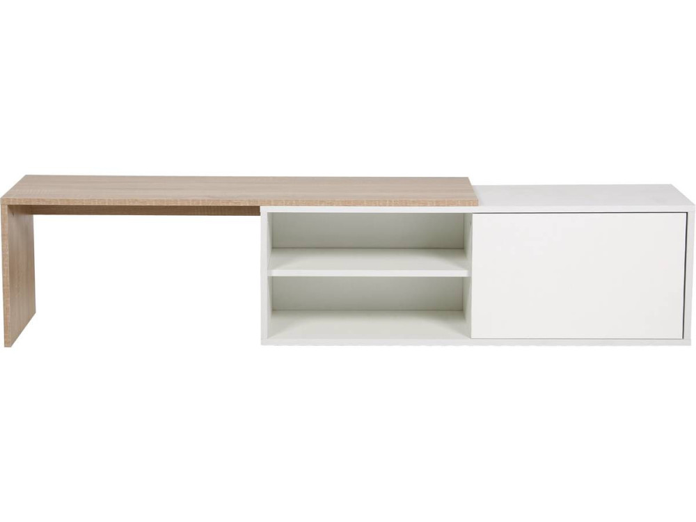 Mesa de centro "Melinda" - Branco/Carvalho