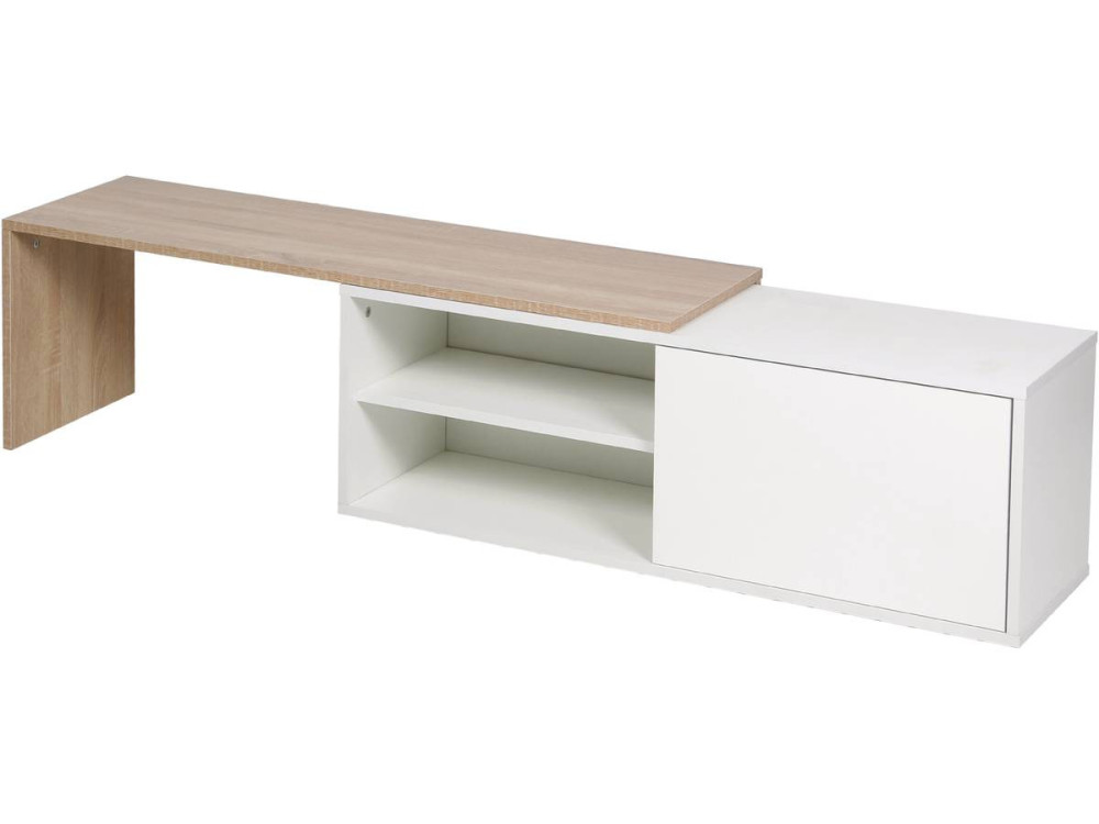 Mesa de centro "Melinda" - Branco/Carvalho