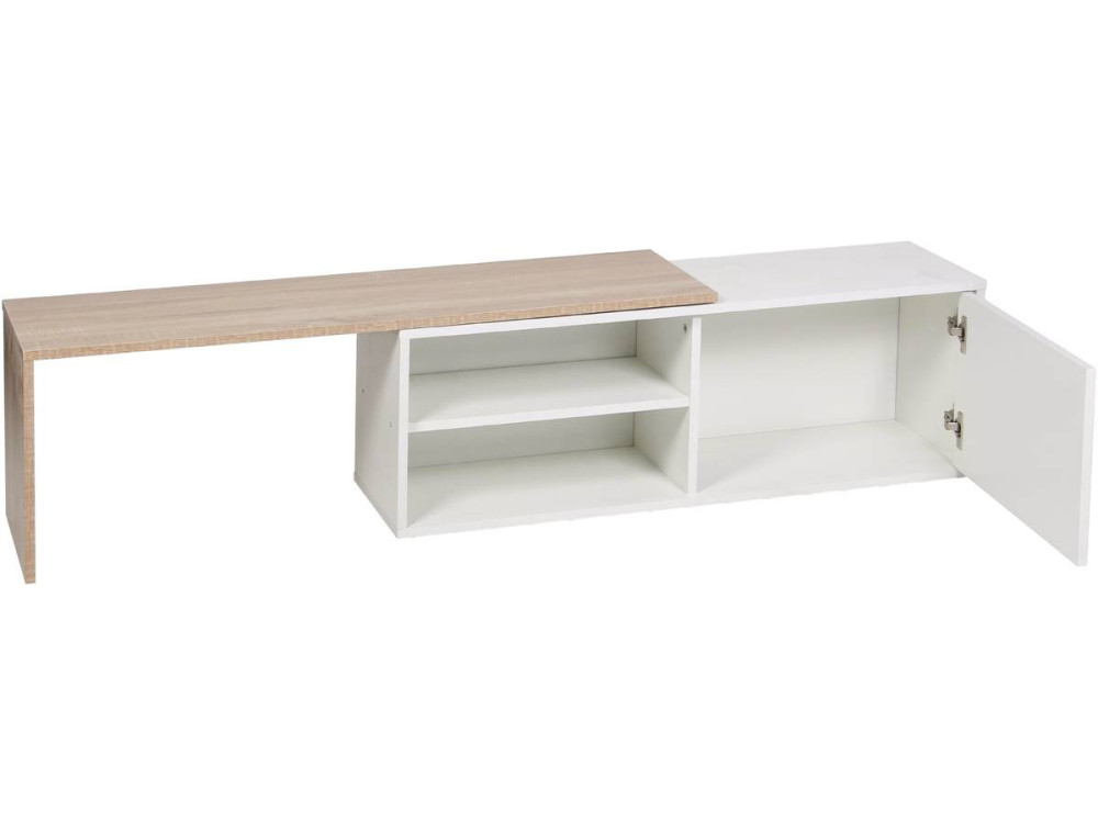 Mesa de centro "Melinda" - Branco/Carvalho