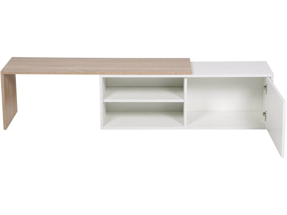 Mesa de centro "Melinda" - Branco/Carvalho