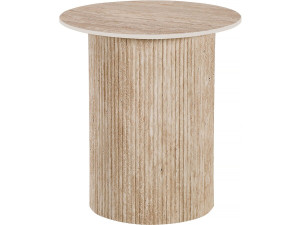 Mesa de apoio, mesa de apoio, mesa de cabeceira em cerâmica "Eclat" - 50 x 50 cm - Castanho