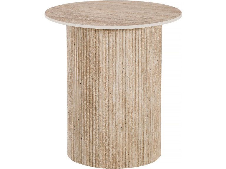 Mesa de apoio, mesa de apoio, mesa de cabeceira em cerâmica "Eclat" - 50 x 50 cm - Castanho