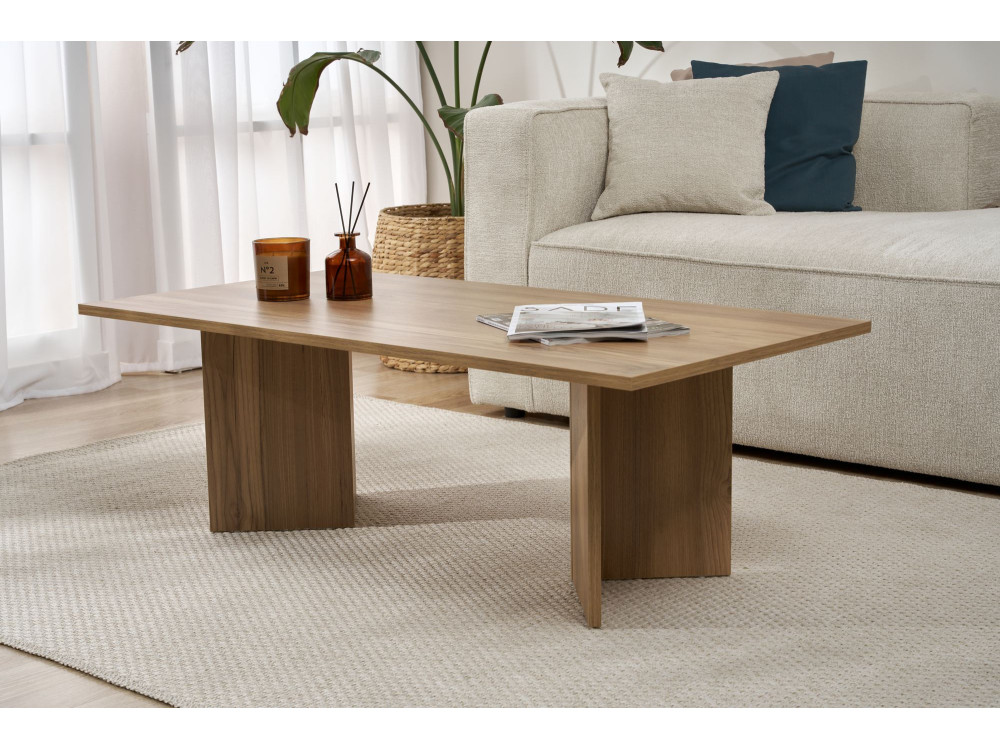 Mesa de centro de madeira "Sabin" - 60 x 119 x 40 cm - Carvalho