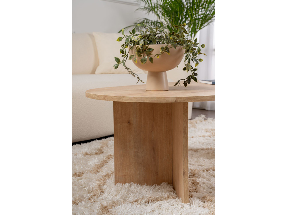 Mesa de centro de madeira "Sand" - 60 x 119 x 40 cm - Carvalho Safira