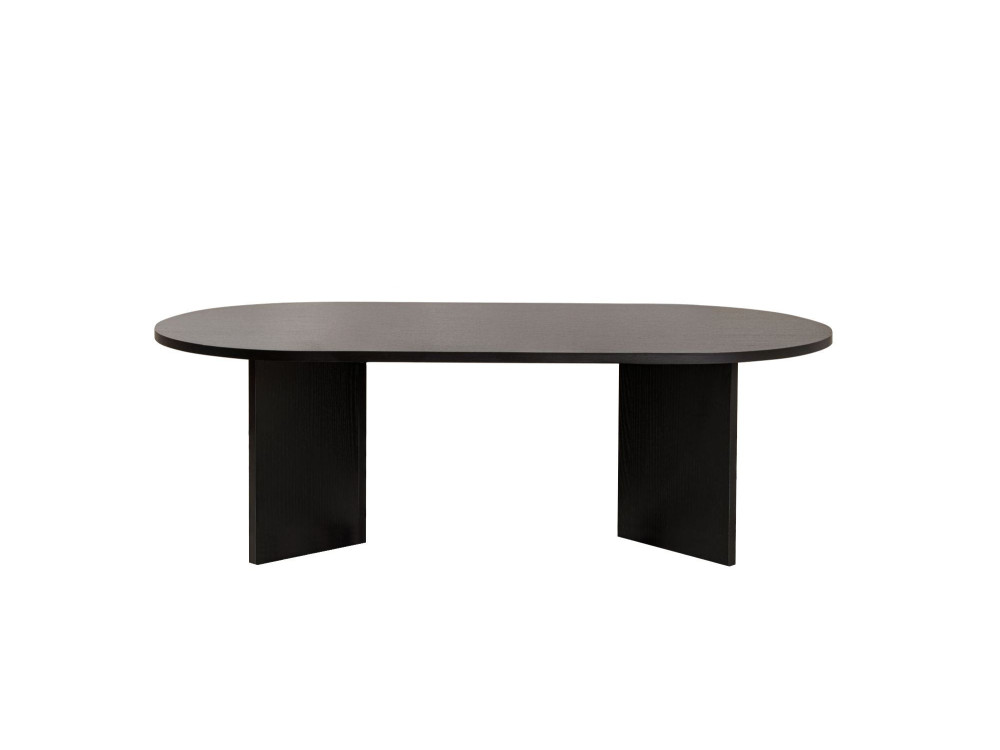 Mesa de centro de madeira "Sand" - 60 x 119 x 40 cm - Madeira preta
