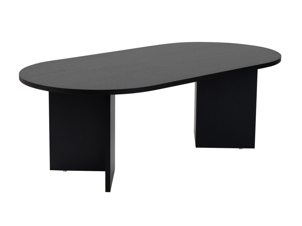 Mesa de centro de madeira "Sand" - 60 x 119 x 40 cm - Madeira preta