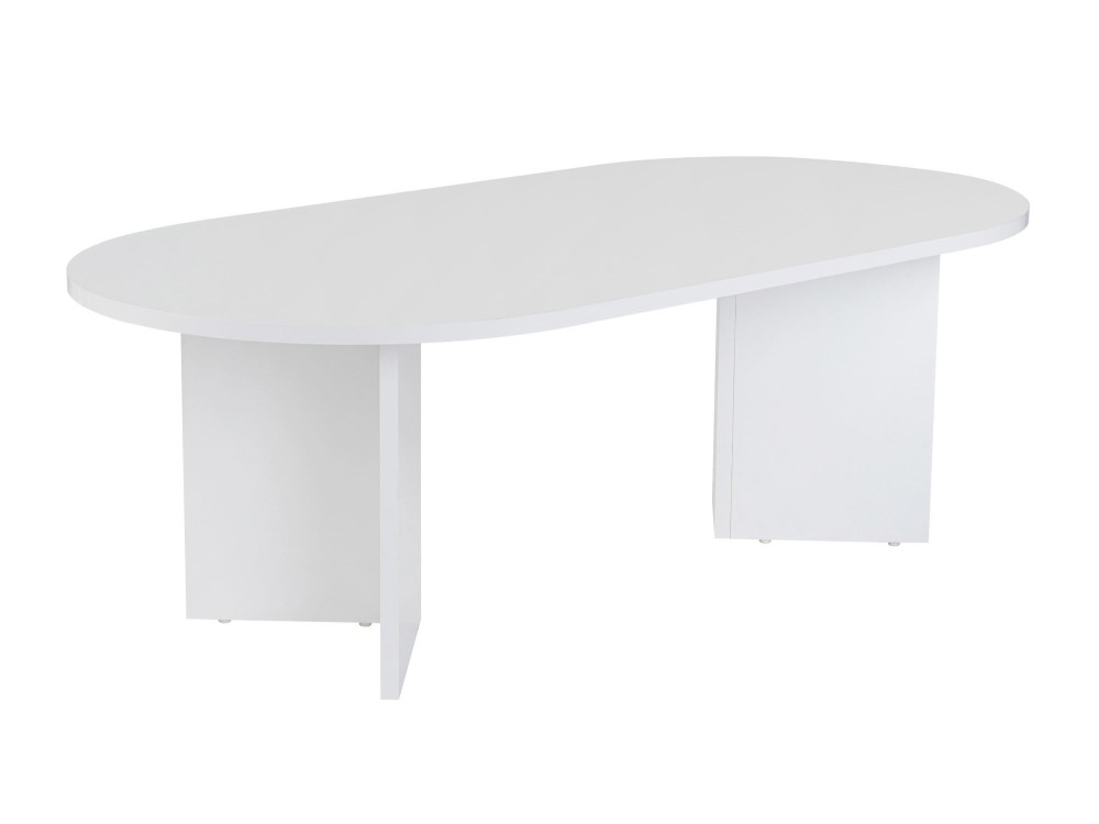 Mesa de centro de madeira "Sand" - 60 x 119 x 40 cm - Branca