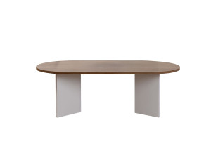 Mesa de centro de madeira "Sand" - 60 x 119 x 40 cm - Nogueira branca