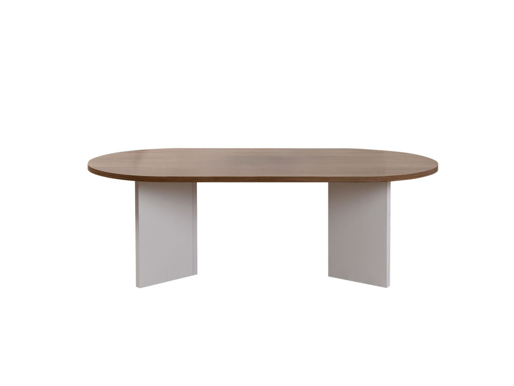 Mesa de centro de madeira "Sand" - 60 x 119 x 40 cm - Nogueira branca