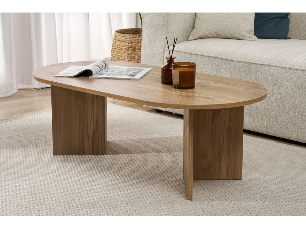 Mesa de centro de madeira "Sand" - 60 x 119 x 40 cm - Carvalho