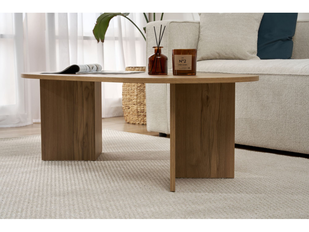 Mesa de centro de madeira "Sand" - 60 x 119 x 40 cm - Carvalho