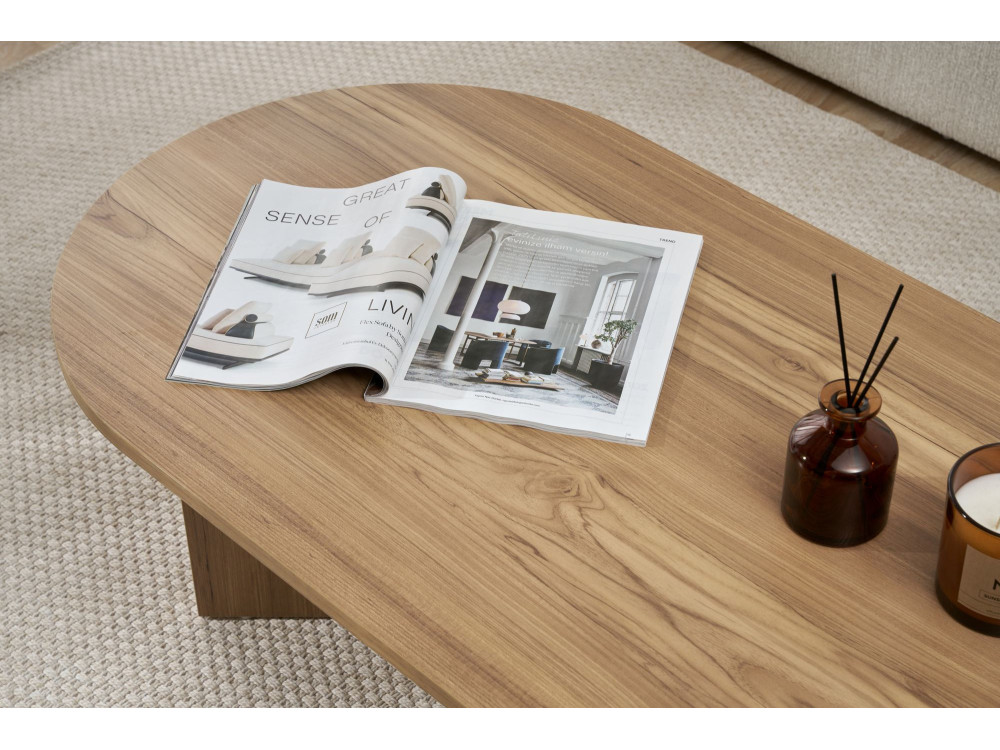 Mesa de centro de madeira "Sand" - 60 x 119 x 40 cm - Carvalho