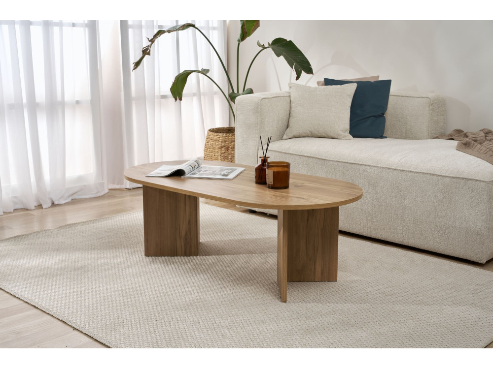 Mesa de centro de madeira "Sand" - 60 x 119 x 40 cm - Carvalho