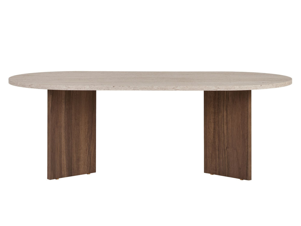 Mesa de centro em madeira "Sable" 119 x 60 x 40 cm - Travertino
