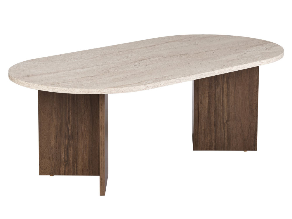 Mesa de centro em madeira "Sable" 119 x 60 x 40 cm - Travertino