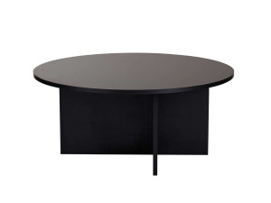 Mesa de centro "Sun" em madeira - 90 x 90 x 40 cm - Madeira preta