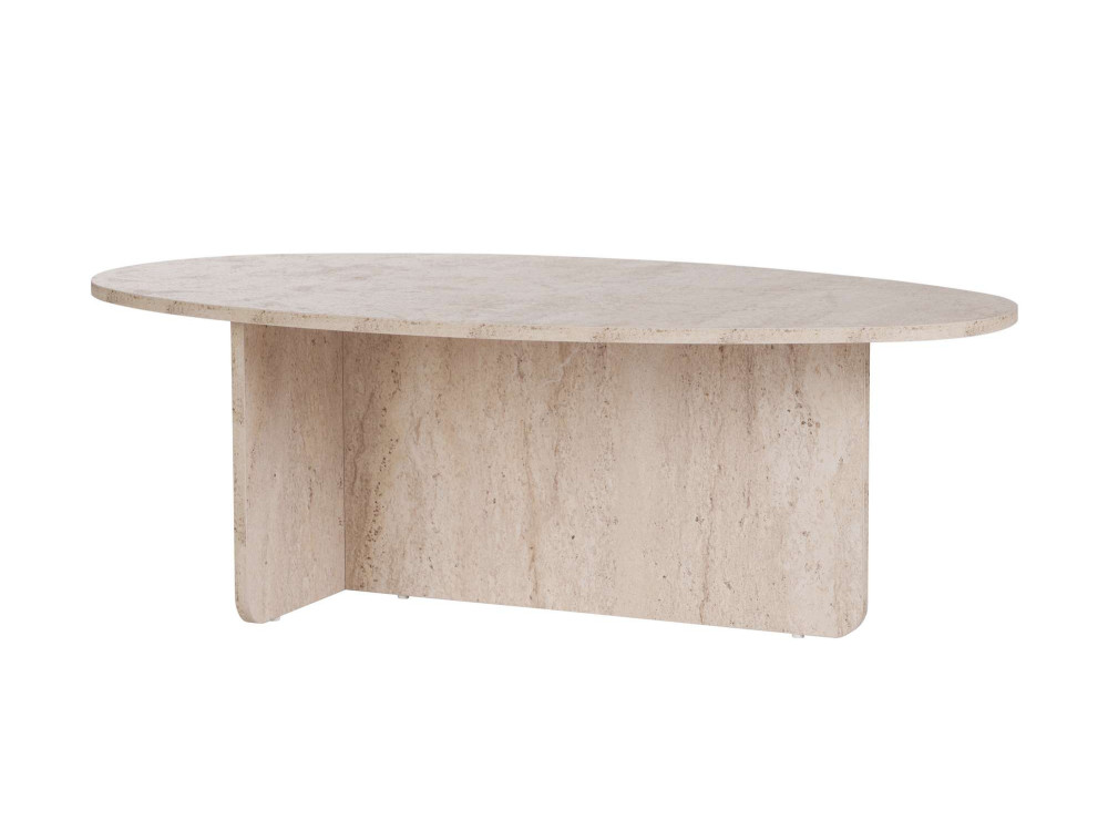 Mesa de centro em madeira "Orba" - 120 x 65 x 40 cm - Travertino
