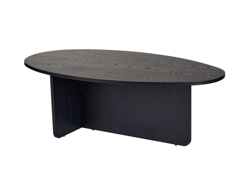 Mesa de centro de madeira "Orba" - 120 x 65 x 40 cm - Madeira preta