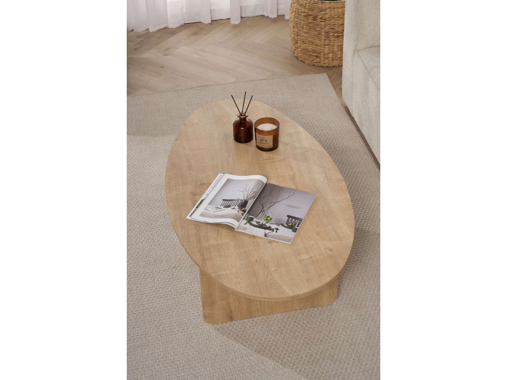 Mesa de centro em madeira "Orba" - 120 x 65 x 40 cm - Carvalho