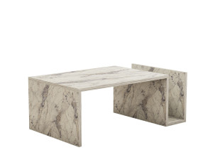 Mesa de centro de madeira "Memo" - 86 x 50 x 32 cm - Mármore Frésia