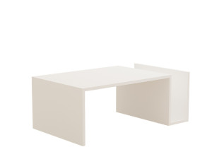 Mesa de centro de madeira "Memo" - 86 x 50 x 32 cm - Branca