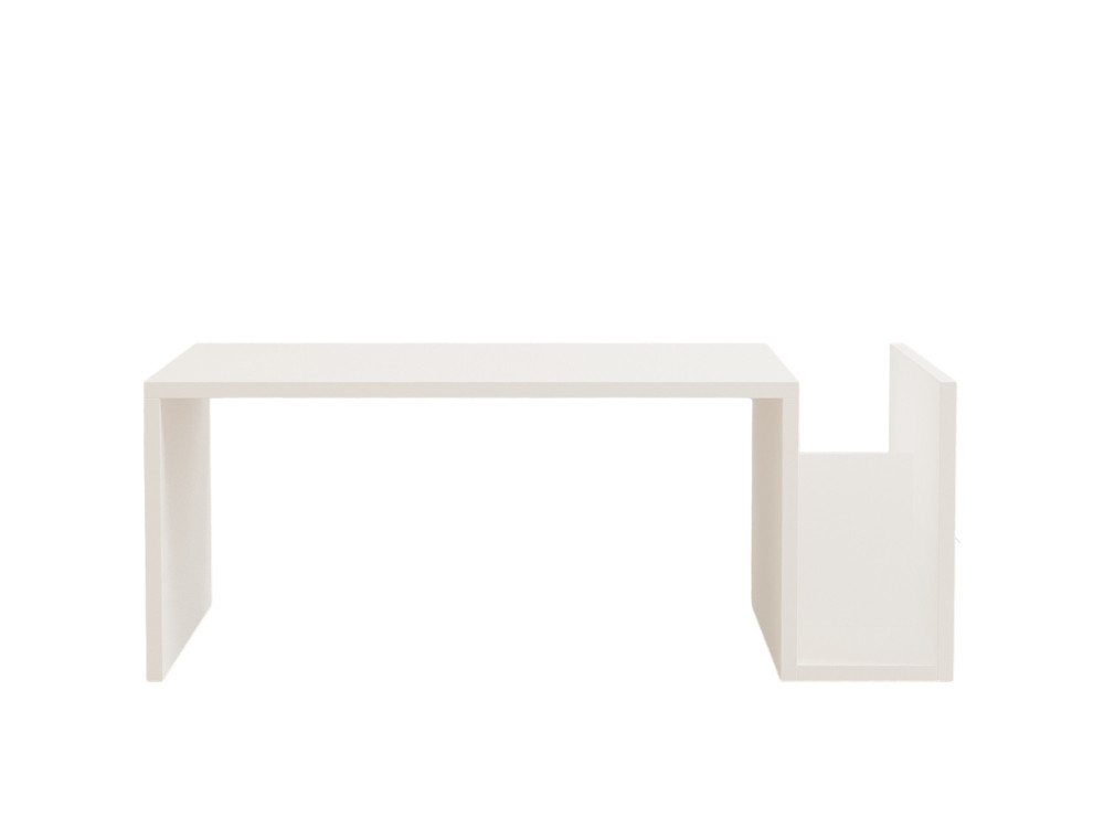 Mesa de centro de madeira "Memo" - 86 x 50 x 32 cm - Branca
