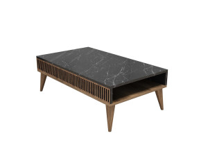 Mesa de centro de madeira "Milan" - 105 x 60 x 34 cm - Nogueira, Preta