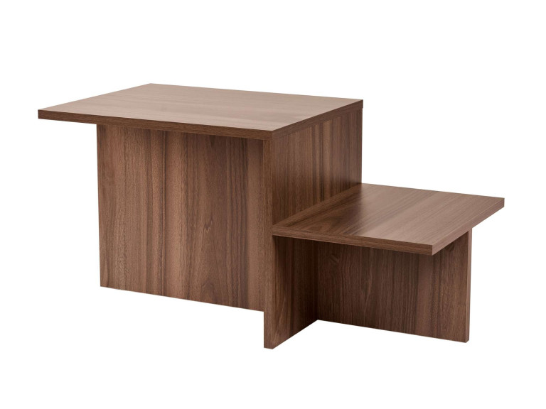 Mesa de centro de madeira "Harmony" - 80 x 40 x 40 cm - Nogueira