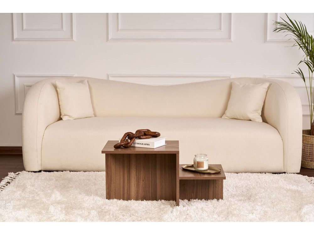 Mesa de centro de madeira "Harmony" - 80 x 40 x 40 cm - Nogueira