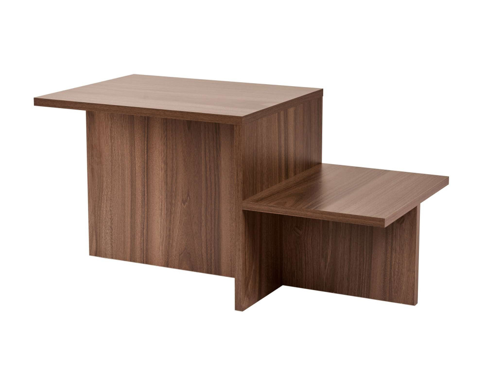 Mesa de centro de madeira "Harmony" - 80 x 40 x 40 cm - Nogueira