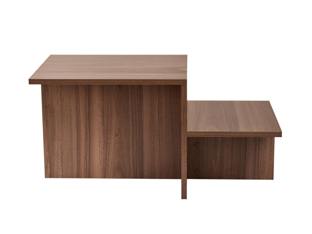 Mesa de centro de madeira "Harmony" - 80 x 40 x 40 cm - Nogueira