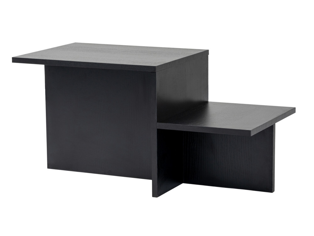 Mesa de centro de madeira "Harmony" 80 x 40 x 40 cm - Madeira preta