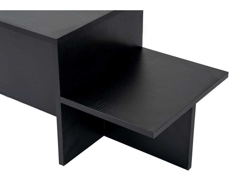 Mesa de centro de madeira "Harmony" 80 x 40 x 40 cm - Madeira preta