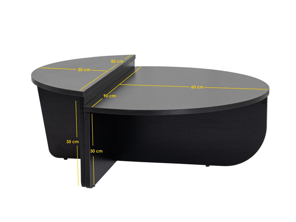 Mesa de centro de madeira "Orion" - 90 x 60 x 30 cm - BoisNoir