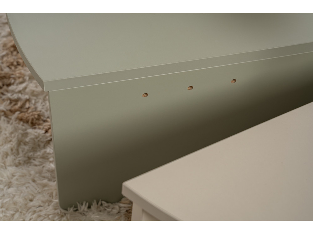 Mesa de centro de madeira "Orion" 90 x 60 x 30 cm - Verde cinza