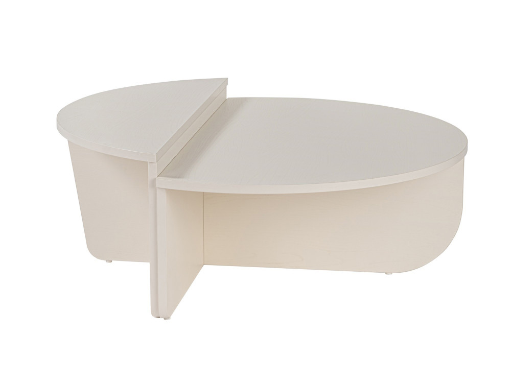 Mesa de centro de madeira "Orion" 90 x 60 x 30 cm - Madeira branca