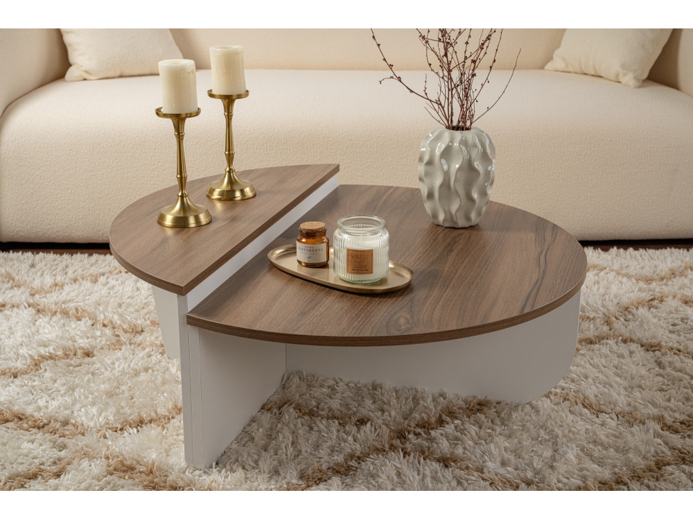 Mesa de centro de madeira "Orion" 90 x 60 x 30 cm - Nogueira