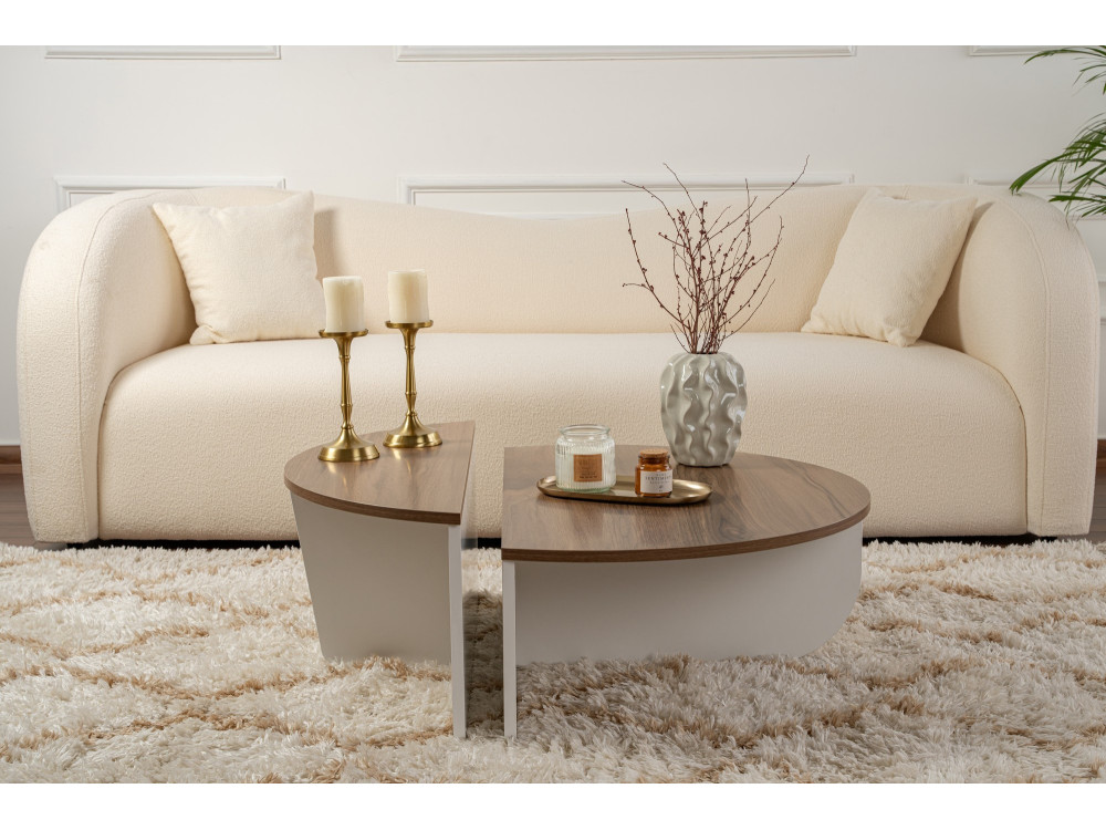 Mesa de centro de madeira "Orion" 90 x 60 x 30 cm - Nogueira