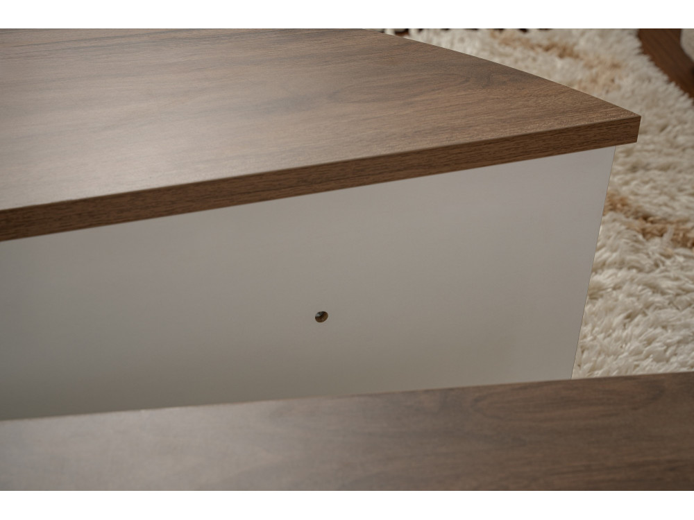 Mesa de centro de madeira "Orion" 90 x 60 x 30 cm - Nogueira