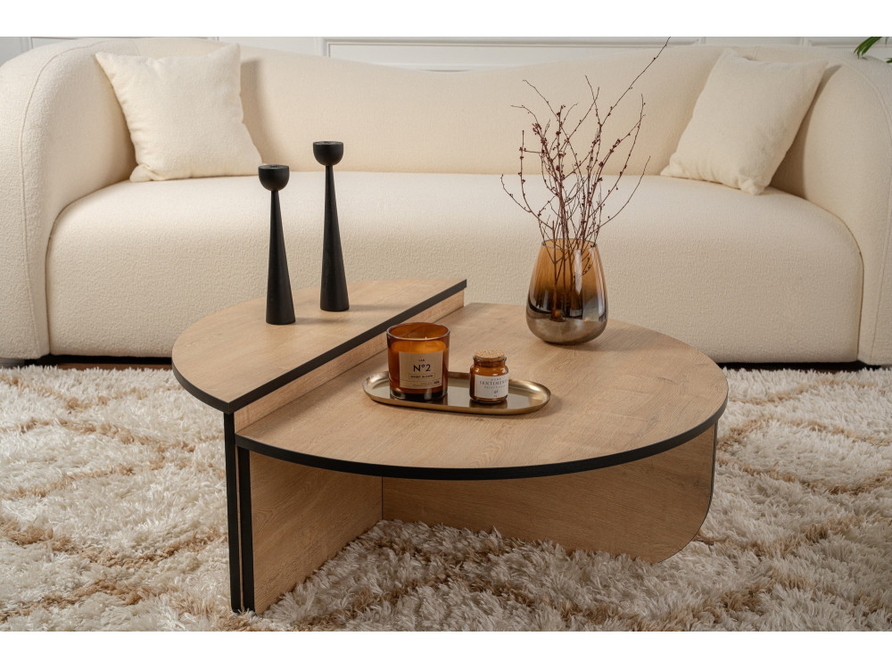 Mesa de centro de madeira "Orion" 90 x 60 x 30 cm - Carvalho mel